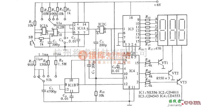 仪器仪表中的三位数字电容表(NE556、CD4011、CD4543、CD4553)  第1张