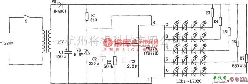 灯光控制中的由Y977A／B构成的装饰灯控制器  第1张