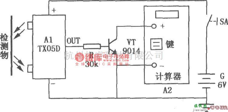 红外线热释遥控中的TX05D构成的自动计数器  第1张