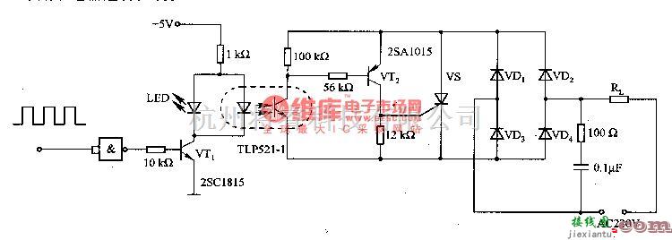 晶闸管控制中的由光耦合器等构我的电磁阀驱动电路图  第1张