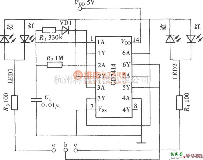 仪器仪表中的晶体管简易测试电路图  第1张