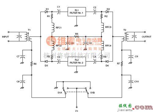 射频放大器电路中的射频IF电路：Filter switch RF circuit  第1张