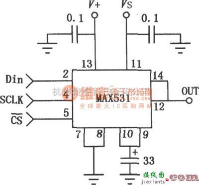 调制、阻抗变换电路中的MAX531 12位D／A转换器  第1张