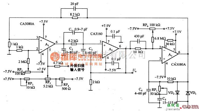 振荡电路中的宽频函数发生器电路图  第1张