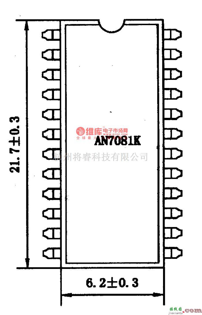 集成音频放大中的AN7081K单片立体声放音集成电路图  第2张