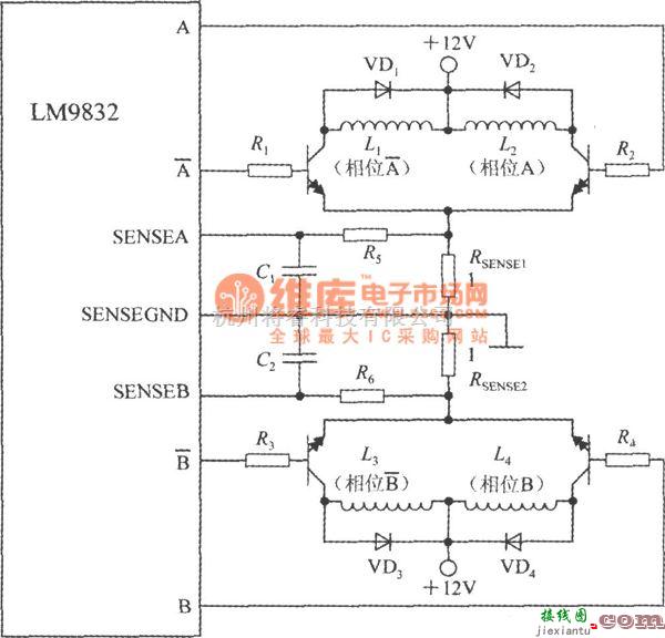 传感器单片系统应用方案中的单片彩色扫描仪的典型电路图(单片彩色扫描仪LM9832)  第4张