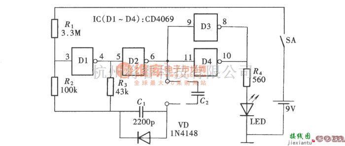 仪器仪表中的电容鉴别仪(CD4069)  第1张