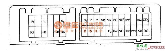 丰田中的丰田考斯特自动变速器的电子控制系统电路图  第4张
