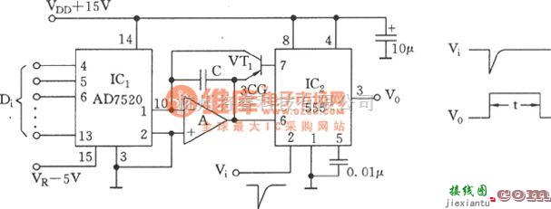 信号产生器中的数字／时间变换器电路(555)  第1张