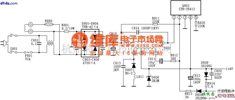 开关稳压电源中的开关电源STR5412电源  第1张