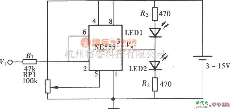 电工测试工具中的用NE555电路组成的发光显示型逻辑笔  第1张