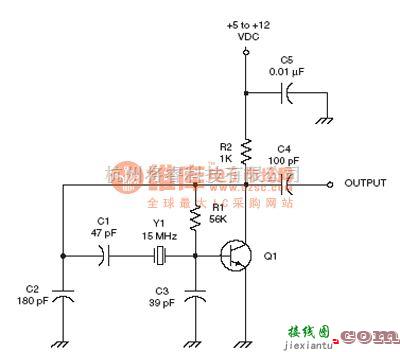 射频放大器中的射频Oscillator电路：Pierce oscillator RF circuit  第1张