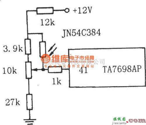 光敏电阻中的由光敏电阻组成的电视自动亮度调节电路图  第1张