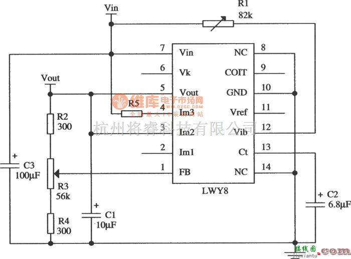 恒流源中的LWY8正集成稳压器的典型应用电路  第1张