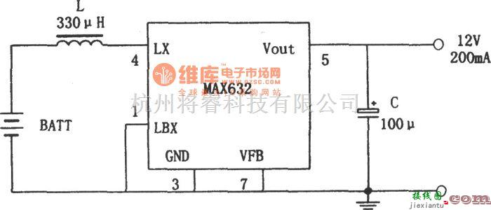 DC-DC中的用MAX632组成的高效升压稳压电源  第1张