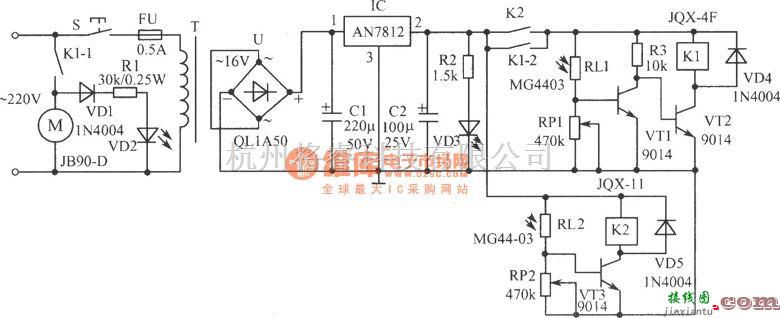 光敏电阻中的电力搅拌机电路  第1张