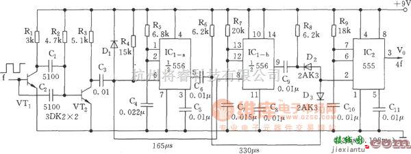 频率合成器中的四倍频乘法电路(555)  第1张