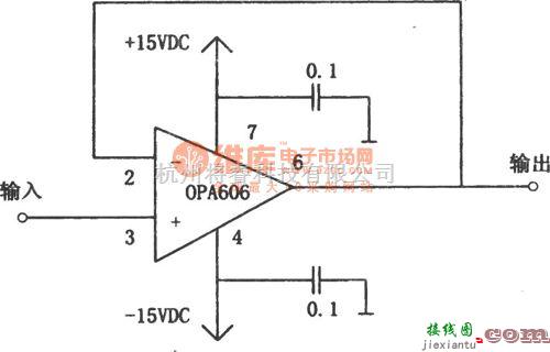 宽带放大中的OPA606构成的12MHz宽带缓冲器  第1张