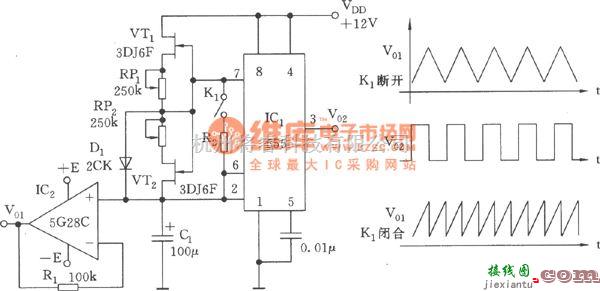 信号产生器中的555构成的多种波形发生器(一)  第1张