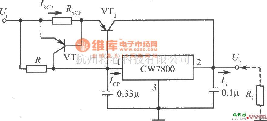 稳压电源中的CW7800构成的大电流输出集成稳压电源电路之二  第1张