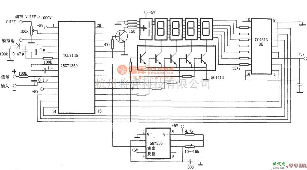 数字电路中的ICL7135(或5G7135)的典型应用  第1张