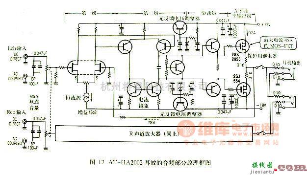 音频处理中的AT-HA2002耳放的音频部分原理图  第1张