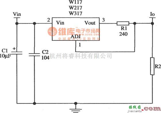 恒流源中的由Wll7／W217／W317构成的恒流源应用电路  第1张