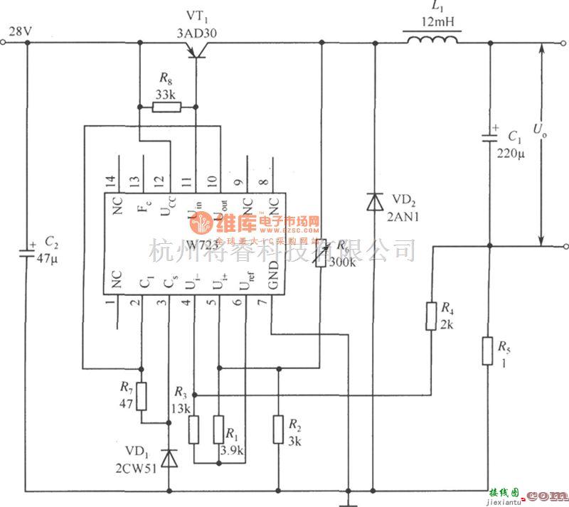 DC-DC中的W723组成的开关式恒流源应用电路  第1张