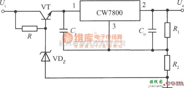 稳压电源中的CW7800构成的高输入-高输出集成稳压电源电路之三  第1张