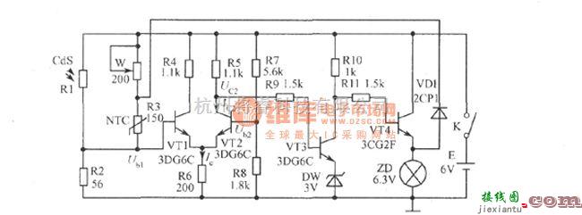 光敏电阻中的电子蜡烛的电路  第1张