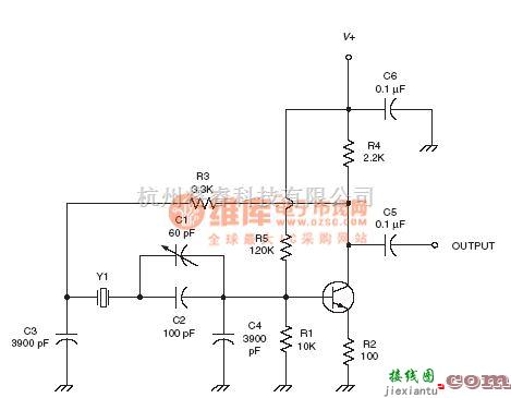 射频放大器中的射频Oscillator电路：LP Pierce oscillator RF circuit  第1张