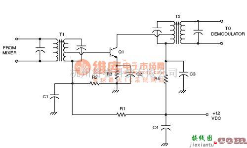 射频放大器电路中的射频IF电路：NPN IF amplifier circuit  第1张