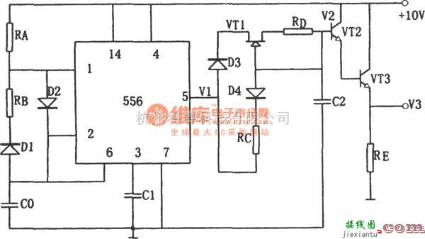 信号产生器中的单电源锯齿波发生器(556)  第1张