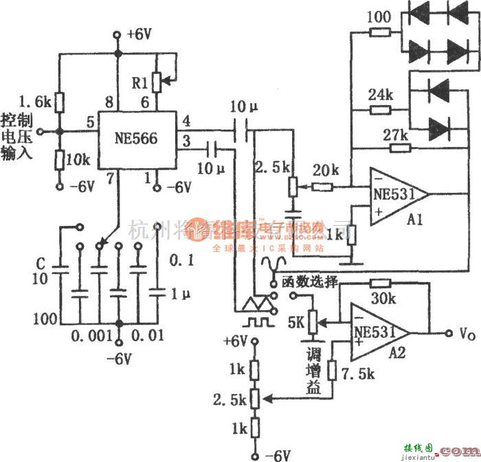 信号产生器中的正弦波、方波和三角波发生器(NE566、NE531)  第1张