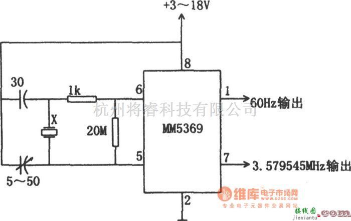 信号产生器中的MM5369构成的60Hz时基发生器  第1张