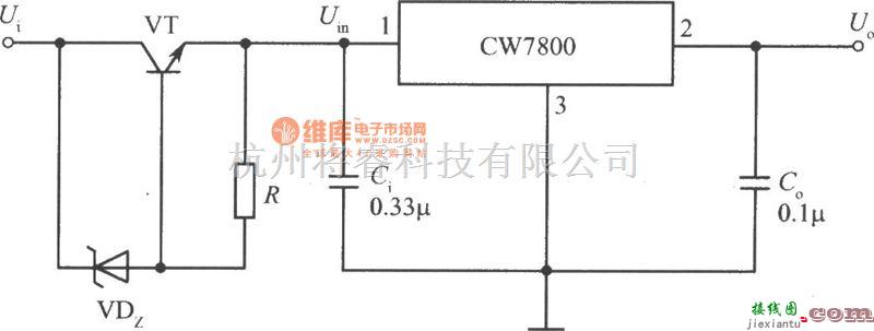 稳压电源中的由MIC5158构成的固定5V输出的线性稳压器电路  第1张