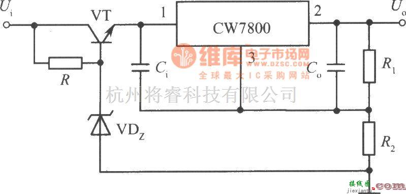 稳压电源中的CW7800构成的高输入-高输出集成稳压电源电路之四  第1张