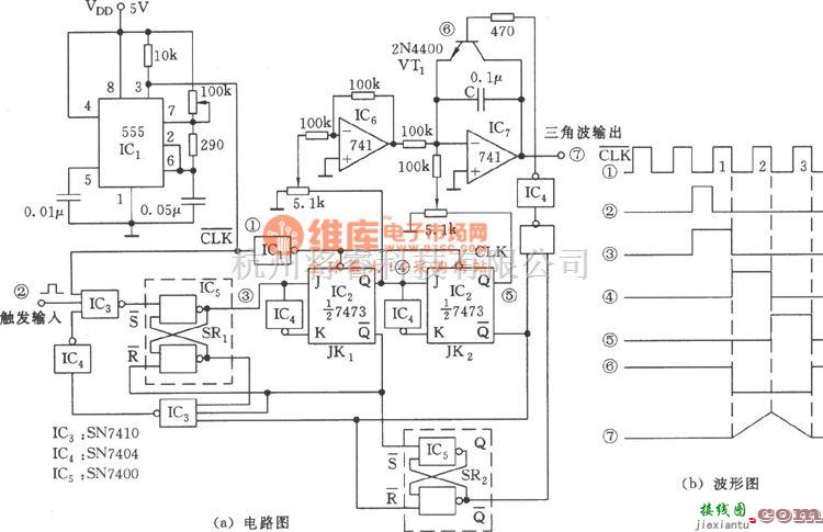 信号产生器中的可变三角波产生器(555)  第1张