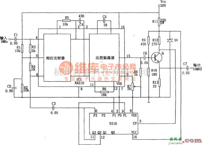 频率合成器中的锁相型倍频器(9316)  第1张