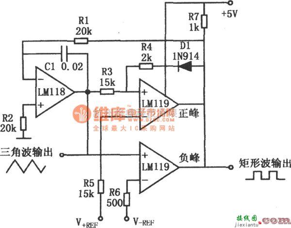 信号产生器中的能精确调整振幅的三角波发生器(LM119、LM118)  第1张