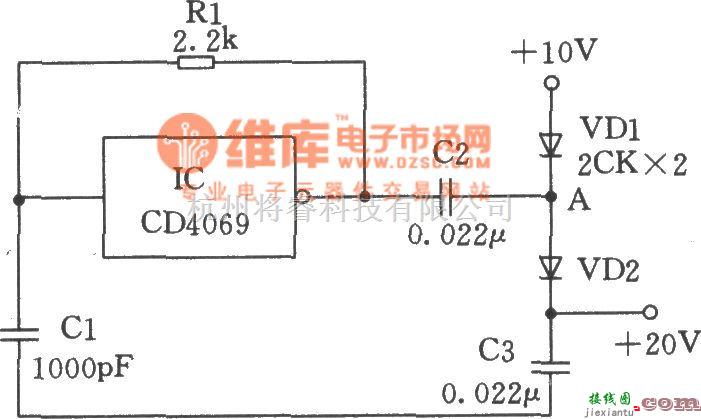 高压产生器中的简易倍压发生器  第1张