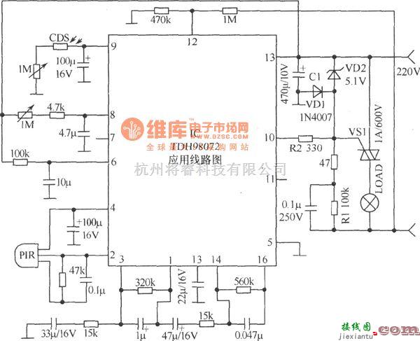 光敏电阻中的晶闸管驱动电路  第1张