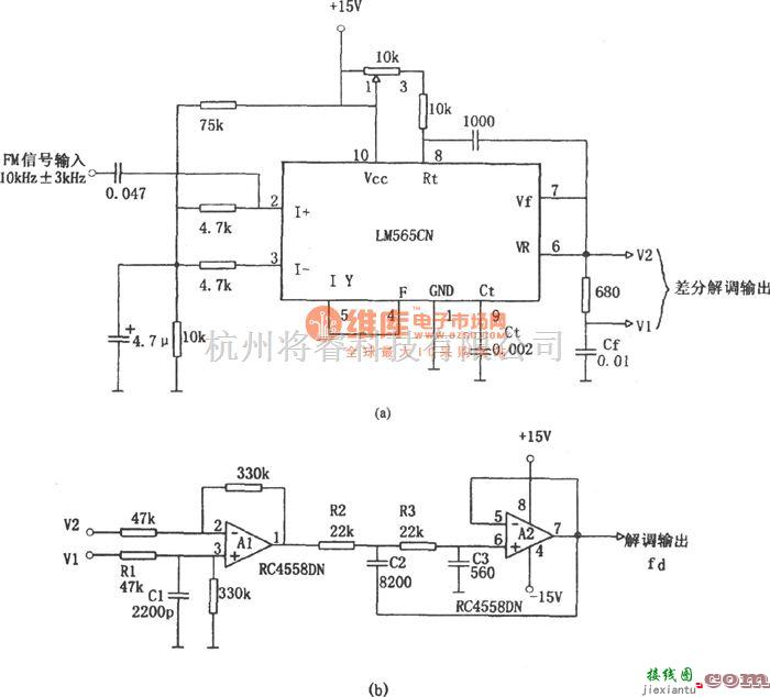 无线接收中的PLL调频解调器(LM565CN、RC4558DN)  第1张