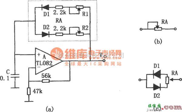 信号产生器中的TL082构成的简单的矩形波发生电路  第1张