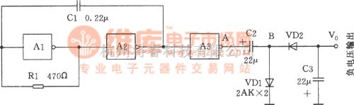 高压产生器中的用与非门组成的负电源发生器  第1张