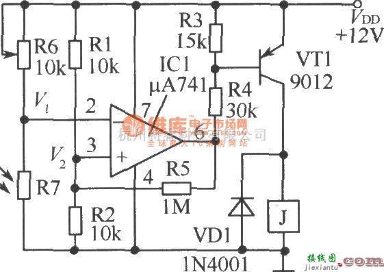 光敏电阻中的精密光暗光控电路  第1张