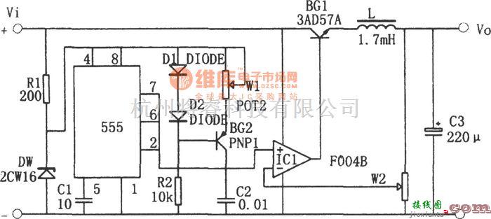 整流单元中的用555构成的升压型开关稳压电源  第1张