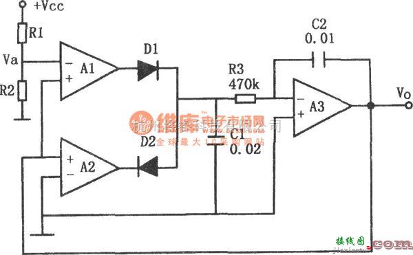 信号产生器中的通用三角波产生电路(741)  第1张