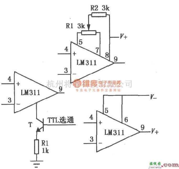 基础电路中的LM111、LM211、LM311单电压比较器  第1张