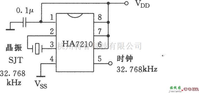 可编程信号产生中的可编程晶体振荡器HA7210的应用电路  第1张